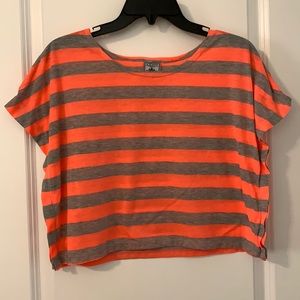 Women’s M Exist Beach Crop Top Orange Grey